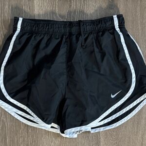 Nike Women’s Black Athletic Shorts with White Piping
